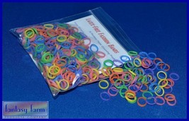 Latex Free Elastic Bands, RAINBOW, 3/16&quot;, Dog Grooming, Crafts, Bow Making, 400 - £10.46 GBP