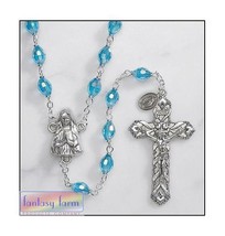 Aqua Bohemian Rosary - by Ave Maria - VERY NICE - CLOSE-OUT PRICE * - £11.00 GBP