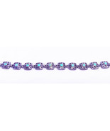 Vintage Turquoise Sterling Silver Link Bracelet, Signed CFJ - £43.96 GBP