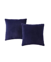 Morgan Home Velvet Square Decorative Pillow 2-Pack Size 18 X 18 Color Navy - £23.97 GBP