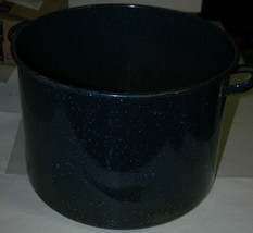 Graniteware Stock Pot Blue Speckled Camping Canning Soups Stew Quart - £19.97 GBP