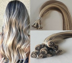 18&quot;, 20″, 22&quot; Hand-Tied Weft, 100 grams, Human Remy Hair Extensions #7/60 - $212.84+