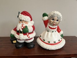 Vintage 80s Retro Ceramic Mold Winking Santa Mrs Claus Christmas Holiday... - £68.78 GBP