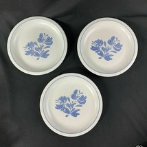 Pfaltzgraff USA Blue &amp; White YORKTOWNE Set of 3 Dessert / Bread  Plates ... - £13.46 GBP