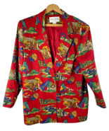 Football Blazer Jacket Womens Medium Game Day Vintage Collegiate Apparel... - $136.62 CAD