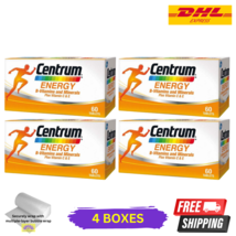 4 X Centrum Energy 60 Tablets B-Vitamins and Minerals Vitamin E &amp; C Boost Energy - £107.83 GBP