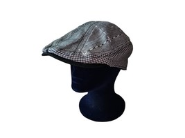 Broner Newsboy Hat Driver Cap Check &amp; Plaid Linen Made in USA Cabbie Gol... - £22.75 GBP