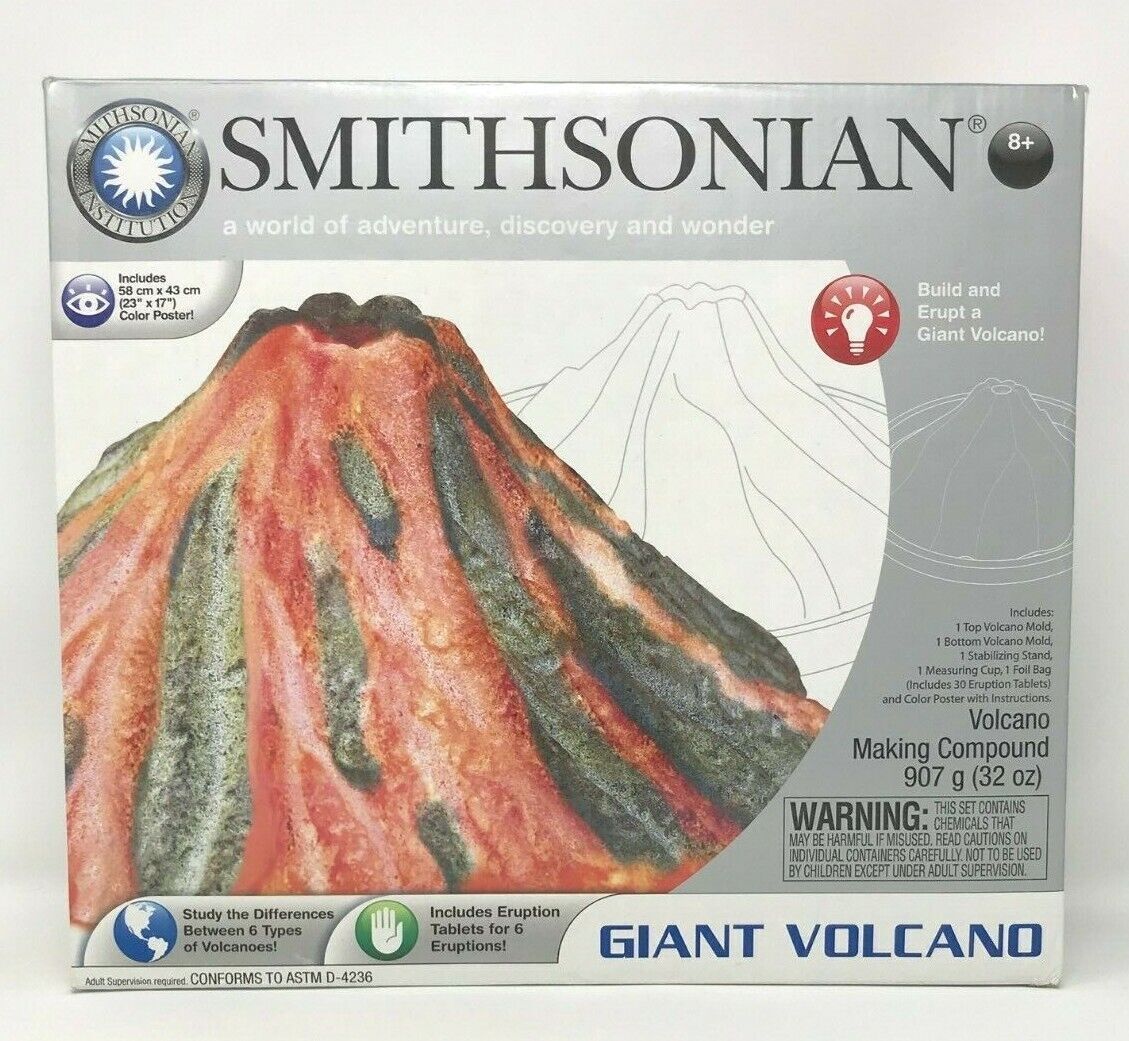 Primary image for Smithsonian Giant Glow in Dark Volcano Science Kit Set Toy NSI simulation STEM