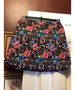 NWT GOTTEX Midnight Garden Black Golf Tennis Straight Tulip Hem Knit Sko... - €39,30 EUR