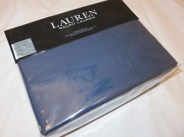 Ralph Lauren Sloane Percale Antimicrobial 4P queen sheet set Navy - £75.77 GBP