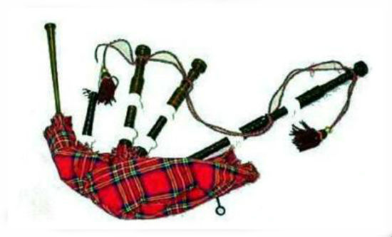 NEW CP BRAND IMPORTED FULL SIZE NATURAL ROSEWOOD BLACK BAGPIPES READY 2 PLAY SET - $193.32