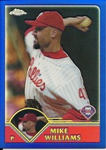 2003 Topps Chrome Traded Refractor Mike Williams T98 Phillies error card - £1.40 GBP