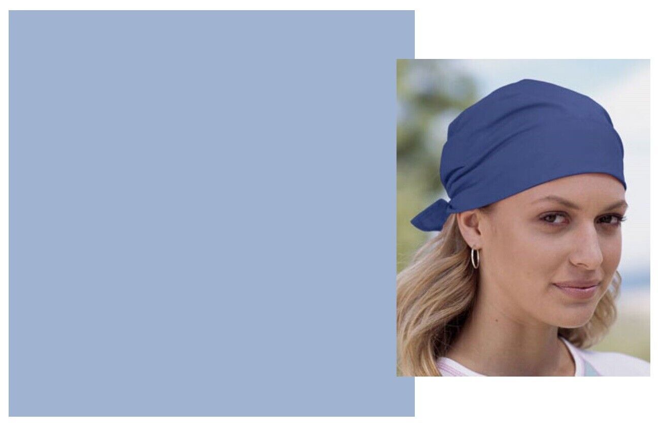 LIGHT BLUE SOLID 22&quot; BANDANA Head Neck Wrap Scarf Scarve Handkerchief Ha... - $4.99