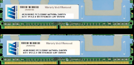 Memory Bank 8GB 2 X 4GB Ecc Fully Buffered PC2-5300 Dimm DDR2 667 M Hz Fb Server M - £19.56 GBP