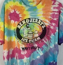 Vintage Ben &amp; Jerrys T Shirt Single Stitch Tie Dye XL USA 90s Chunky Dunky - $99.99