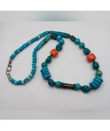 Turquoise and Coral  Necklace, not real stones, Put $50 - €43,22 EUR