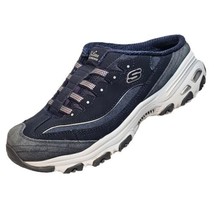 Skechers D&#39;Lites Slip On Shoes Womens 9 Casual Navy Blue Casual Sneakers... - £23.64 GBP