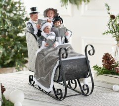 White Dickens Family in Sleigh by Valerie - £116.28 GBP