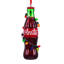 Coca-Cola Bottle With Colorful Lights Holiday Ornament Multi-Color - £11.77 GBP