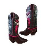 80s Vintage Beverly Feldman x Tony Mora Cutwork Cowboy Boots Women&#39;s Sz 7 - $2,701.16 MXN