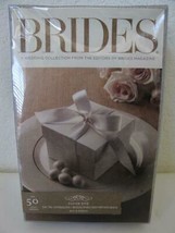 Gartner Studio Wedding Favor Box Kit 50 w Ribbon Ivory White Brides Maga... - £11.79 GBP