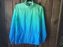 Lauren Ralph Lauren Green Ombré Jacket size S Lightweight Drawstring Sporty - $20.57