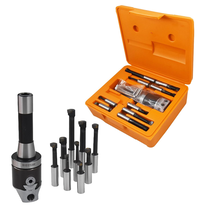 9Pcs 2 Inch Boring Head R8 1/2 Inch Shank Boring Bar Set Carbide Tipped ... - $111.38