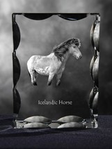 Icelandic horse , Cubic crystal with horse, souvenir, decoration - £64.99 GBP
