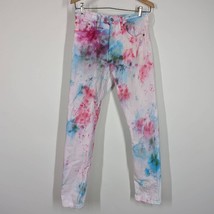 Levi&#39;s 501 Tie Dyed White Skinny Jeans Distressed Size 27 Women&#39;s Preowned  - £39.50 GBP