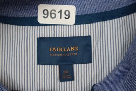 Fair Lane Sweater Mens XXL Blue Casual Mock Neck 1/4 Zip Pullover Side S... - £18.12 GBP