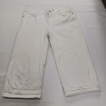 Women's White Denim Mid-Rise Cropped Jeans Measured Size (32×20) image 15
