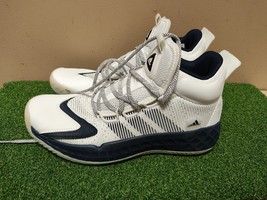 Size 9 - adidas Pro Boost Mid White Team Navy - $38.00