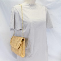 Woven Straw Crossbody Bag Handbag Purse 12&quot; L x 7&quot; H x 2&quot; W with 12&quot; Drop - £14.87 GBP