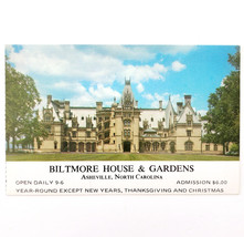 1980s Biltmore House &amp; Gardens Advertisement Card Asheville North Caroli... - $19.99