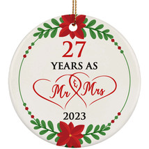 27 Years As Mr And Mrs 27th Weeding Anniversary Ornament Hanging Christmas Gifts - £11.82 GBP