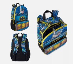 new Warner Bros. DC Comics BATMAN 17&quot; Backpack School Book Bag with Tech Sleeve - £16.23 GBP