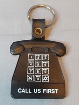 1980s Telephone Keychain Tele Tag Union Penn co Greenwich Conn - £7.55 GBP