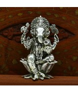 925 sterling silver Gorgeous Lord Ganesha statue, figurine, puja article... - £210.25 GBP