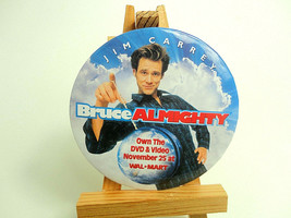 Bruce Almighty Movie Pin Button Advertising Jim Carrey 2003 Promo Release - £3.82 GBP