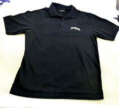 Jim Beam Logo Black Polo Shirt L 100% Cotton Short Sleeve Casual Made In... - $14.11