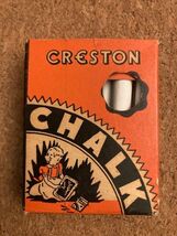 Box Creston Chalk no 412 Non-Toxic White color VTG New York City USA 5 S... - $5.10