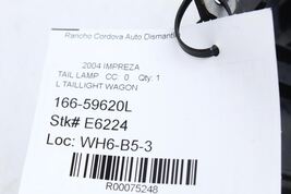 Left Driver Side Taillight Wagon Fits 04-05 IMPREZA 75248 image 12