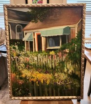 Framed Cape Cod Summer Cottage Original Oil Painting 24x18 By Brenda Raden - £158.23 GBP