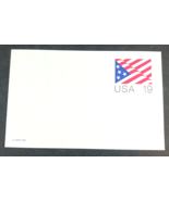 USA 19 CENTS POSTCARD Prepaid Postage 1991 Unposted Stamp US American Flag - $1.32