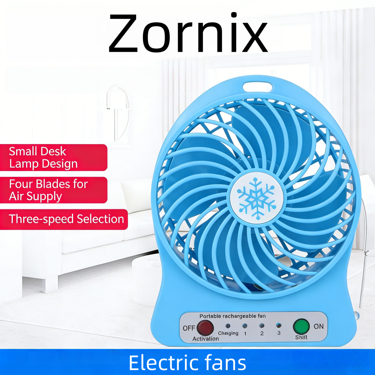 Zornix Electric fans, Compact Desk-Friendly Design - Everything Else