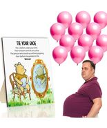 Tie Your Shoe Baby Shower Game Winnie Bear Wood Frame Pink Balloon 50 Pcs - €2,91 EUR