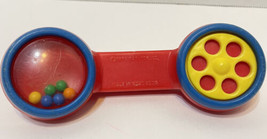 Rare VTG 1984 Sanitoy Phone Receiver Baby Toy Rattle Plastic Red Hong Kong - £13.37 GBP