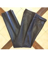 ECHTES LEDER Lined Black Leather Pants w/ Buckle, Pockets (Germany 38/US... - $80.28 CAD