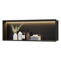 Non-Dimmable Led Light Shower Niche, Matte Black Wall Niche, 36&quot;X12&quot;, St... - $338.99