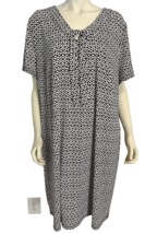 Talbots Plus Petite Women&#39;s Short Sleeve Knit Dress 3XP Black/White/Red NWT - £56.11 GBP